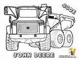Coloring Deere John Pages Truck Construction Dump Machines Yescoloring Color Mighty Para Tractors Colouring Tractor Trucks Rock Excavator Colorear Hard sketch template