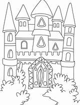 Mewarnai Istana Frozen sketch template
