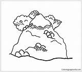Coloring Pages Mountain Goat Torah Passover Printable Landscape Range Skull Bet Tots Alef Scenery Getcolorings Drawing Simchat Silhouette Color Mountains sketch template
