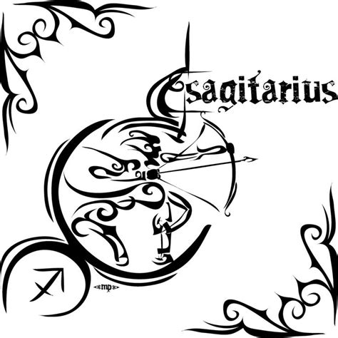 Sagittarius Sign Of The Zodiac Tattoo Model Photo 2