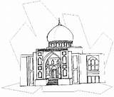 Mosque Batam Yayasan sketch template