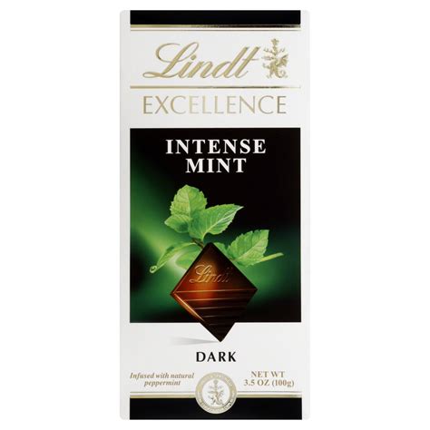 lindt excellence dark chocolate intense mint  oz   food