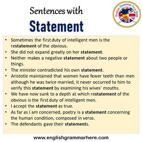 sentences  statement statement   sentence  english sentences