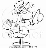 Drunk Cartoon Lobster Chef Mascot Crawdad Character Clipart Cory Thoman Outlined Coloring Vector 2021 sketch template
