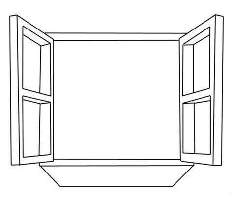 window coloring pages  kids window drawing window illustration