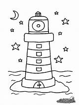Coloring Nautical Pages Lighthouse Kids Adults Printable Print Beach Qnd Popular Template Coloringtop sketch template