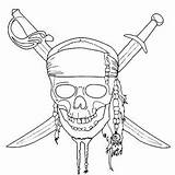Pirates Caribbean Sparrow Druku Piraci Kolorowanki Caraibes Kolorowanka Czaszka Piratow Squelette Tête sketch template