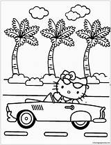 Hello Coloring Kitty Pages Car Choose Board Printable sketch template