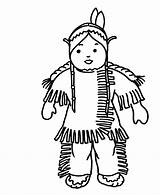 Native Coloring American Pages Boy Printable Kids Color Children Doll Sheets Girl Simple Clipart Activity Print Adults Popular Library Objects sketch template