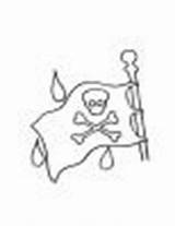 Piratenfahne Knochen sketch template