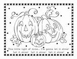Coloring Halloween Christian Pages Pumpkin Kids Fall Printable Bible Sheet Sheets Crafts School Sunday Preschool Light Activities Shine Color Religious sketch template