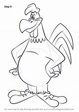 Foghorn Leghorn Looney Tunes Drawing Step Draw Necessary Improvements Finally Finish Make sketch template
