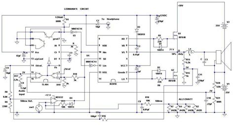 audio circuit schematic power amplifier  layout    audio power amplifier