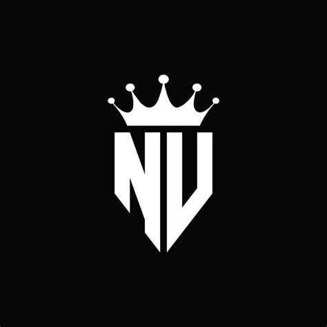 nv logo monogram emblem style  crown shape design template  vector art  vecteezy