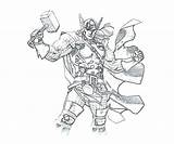 Hammer Thors sketch template