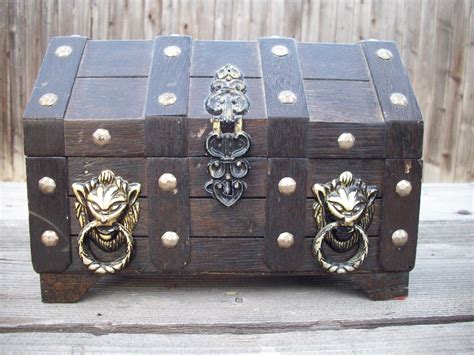 antique wood treasure chest