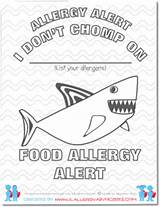 Shark Coloring Allergy Pages Food Lil sketch template
