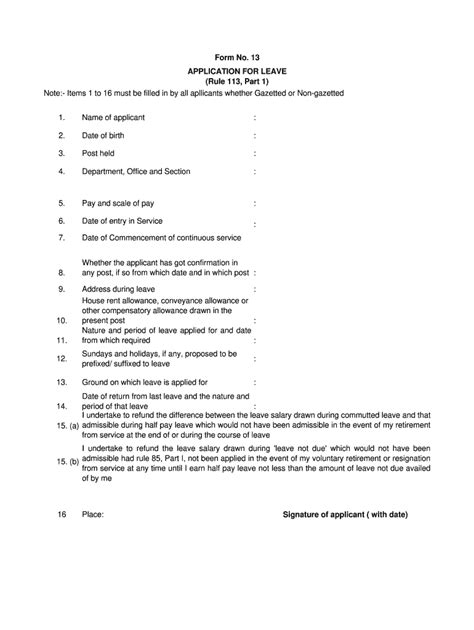 leave application form  editable fill  sign  dochub