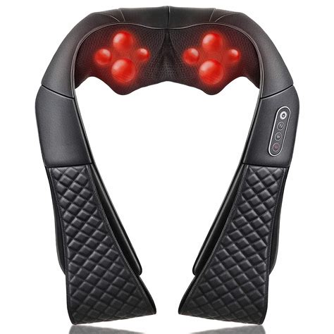 marnur shiatsu neck and back massager with heat electric shoulder