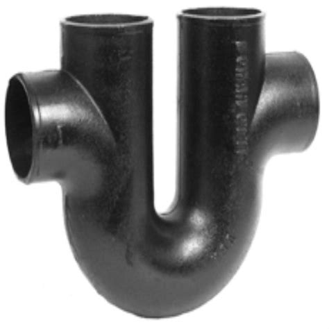 charlotte pipe   cast iron dwv  hub double trap dt  home depot