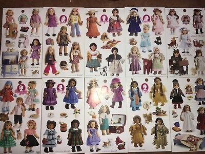american girl doll sticker sheets party favors julie addy kit mary