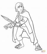 Hobbit Baggins Frodo Bilbo Book Supercoloring Showcasing 17qq Letscolorit sketch template
