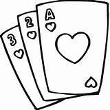 Playing Cards Blank Clip sketch template