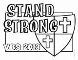 Coloring Vbs Stand Strong Decorations Choose Board sketch template