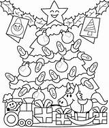 Coloring Christmas Tree Under Pages Presents F929 Printable Color Popular sketch template