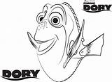 Dory Coloring Pages Nemo Disney Finding sketch template