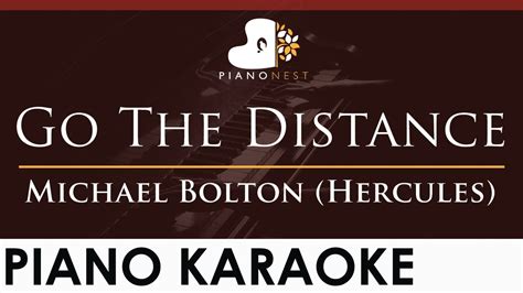 michael bolton go the distance hercules higher key piano karaoke