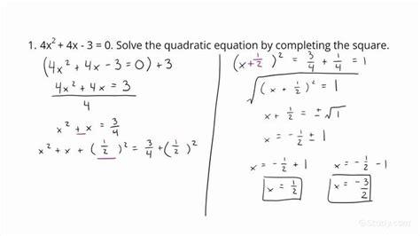 solve  quadratic equation  completing  square algebra