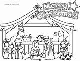 Coloring Nativity Pages Scene Printable Manger Christmas Sunday School Story Color Colouring Away Outdoor Drawing Line End Year Preschool Sheets sketch template