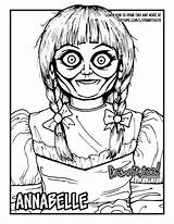 Annabelle Drawing Draw Conjuring Coloring Too Pages Tutorial Print sketch template