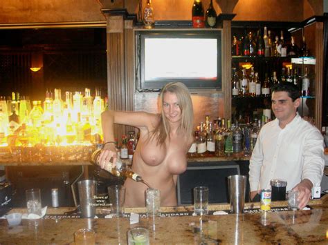 naked blonde bartender in bar january 2010 voyeur web hall of fame