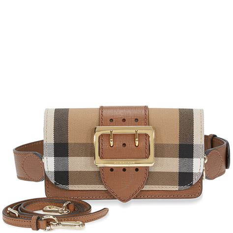 burberry small buckle bag  house check  leather tan burberry