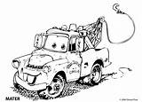 Cars Mater Printable Colouring Tow Coloring Pages Ecoloringpage sketch template