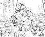 Batman Arkham Robin City Knight Drawing Skill Weapon Coloring Pages Yumiko Fujiwara Getdrawings sketch template
