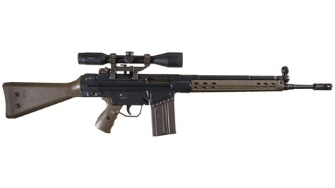 pre ban heckler koch hk semi automatic rifle  scope rock island auction
