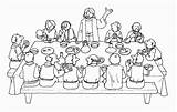 Cena Bible Supper Colorare Avondmaal Sunday Laatste Disegno Bijbel Preschoolers Coloriage Malvorlagen Jésus Fastenzeit Kleuters Het Repas Dernier Zondagsschool Jesu sketch template