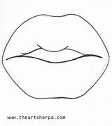 Lips Painting Traceable Lip Sherpa Theartsherpa Drawings Trace Canvas Drawing Easy Traceables Paint Collaboration Paintings Girl Coloring Help Choose Board sketch template