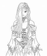 Coloring Pages Goth Gothic Anime Fantasy Adult Color Deviantart Colouring Elves Printable Fairy Girl Jazza Drawings Draw Lineart Sheets раскраска sketch template