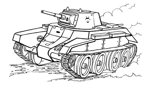 coloring page light tank
