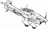 Coloring Pages Plane Fighter Airplane Jet Aircraft War Ww2 Planes Drawing Military Adults Tank Line Carrier Wwii Sketch Print Army sketch template