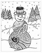 Snowman Zendoodle Macmillan Zentangles Jodi Ausdrucken Erwachsene sketch template
