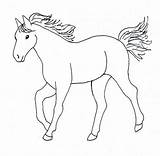 Horse Coloring Drawing Pages Cartoon Easy Print Drawings Simple Kids Horses Colouring Step Printable Color Clipart Animal Clip Tree Children sketch template