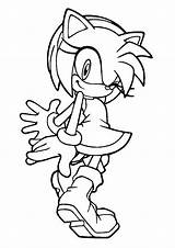 Sonic Coloring Amy Hedgehog Rose Pages Printable Color Colorear Para Dibujos Sheets Colouring Emmy Pink Printables Colorir Da Print Rouge sketch template