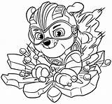 Coloring Mighty Patrol Paw Pups Pages Popular sketch template