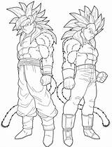 Coloring Goku Saiyan Super God Pages Vegeta Popular sketch template