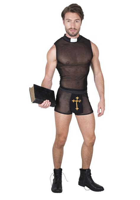Mens Sexy Priest Costume